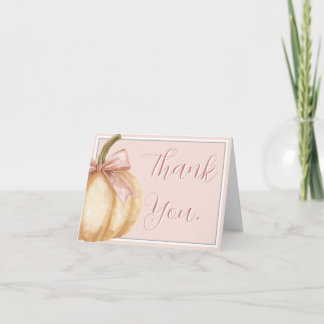 Our Little Pumpkin on the Way Fall Baby Shower Thank You Card