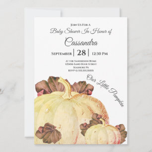 Our Little Pumpkin Pink Baby Girl Shower