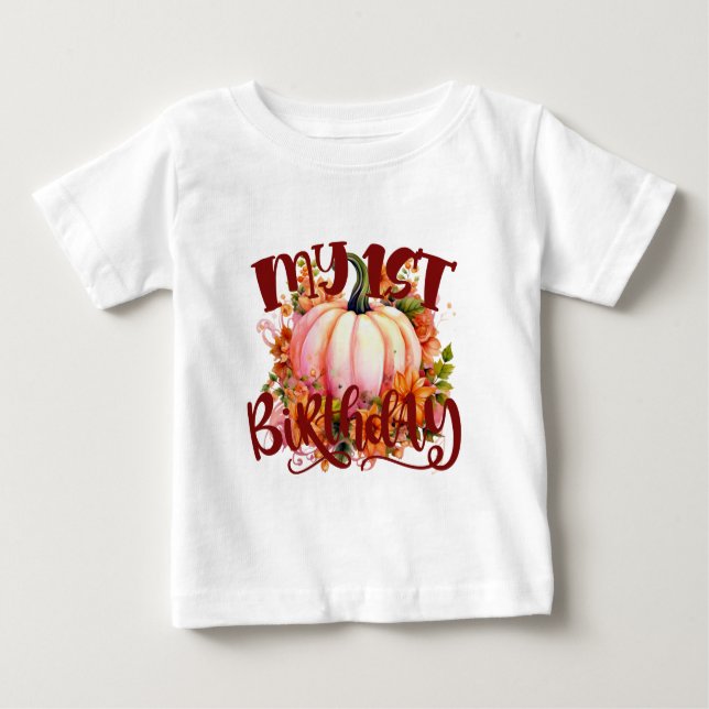 Our Little Pumpkin's 1st Birthday Baby T-Shirt (Front)