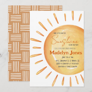 Our Little Ray of Sunshine Baby Shower Invitation