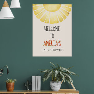 Our Little Ray of Sunshine Baby Shower  Poster