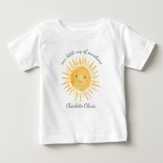 Our Little Ray Of Sunshine Baby T-Shirt (Front)