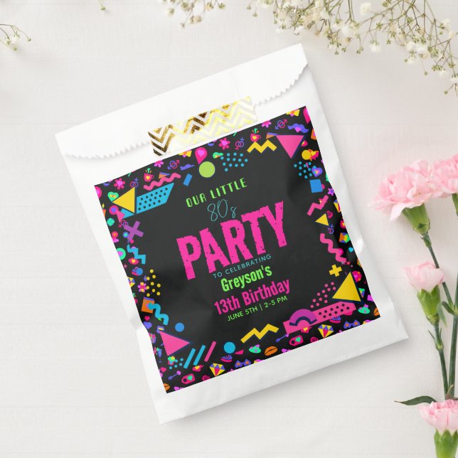 our little Retro Neon 80's Birthday Party Favour Bag (Sealed)