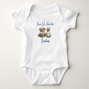 Our Little Sailor Personalised Baby Boy Bodysuit