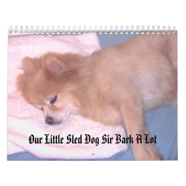 Our Little Sled Dog Sir Bark A Lot Calendar (Cover)
