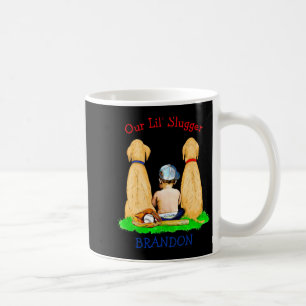 Our Little Slugger Personalized Baseball Themed Ba Coffee Mug