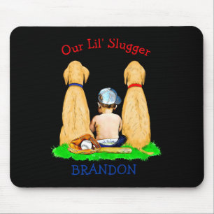 Our Little Slugger Personalized Baseball Themed Ba Mouse Pad
