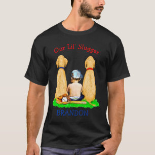 Our Little Slugger Personalized Baseball Themed Ba T-Shirt