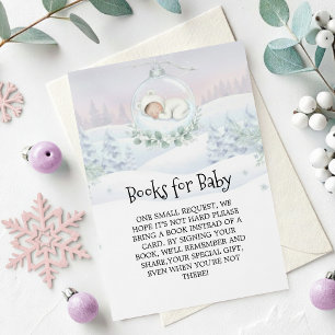 Our Little Snowbaby is on the way First Library Enclosure Card