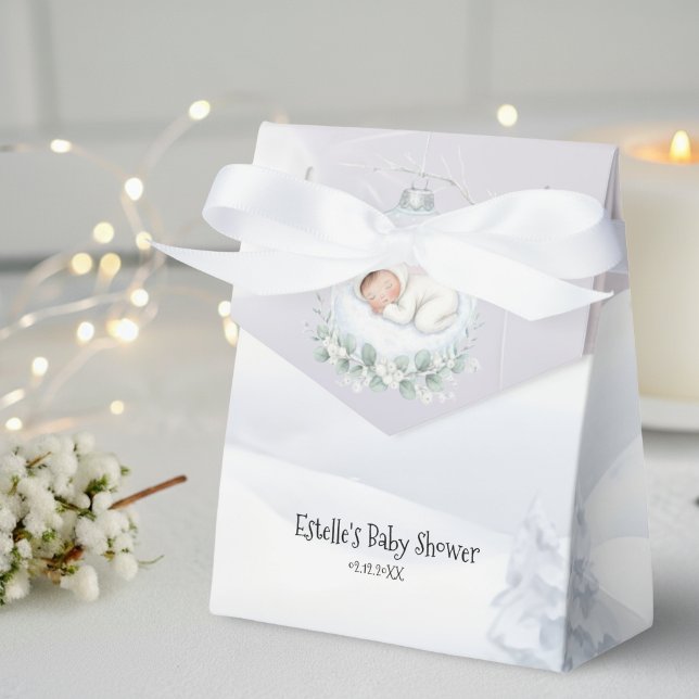 Our Little Snowbaby is on the way Winter Baby Show Favour Box (Creator Uploaded)