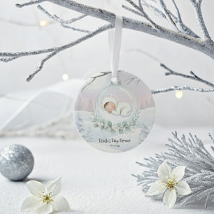 Our Little Snowbaby is on the way Winter Keepsake Ceramic Ornament