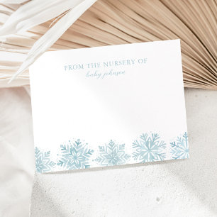 Our Little Snowflake Baby Shower Thank You Card