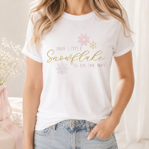 Our Little Snowflake Mum to Be Winter Baby Shower T-Shirt