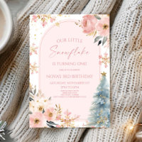 Our Little Snowflake Pink Winter Birthday Party