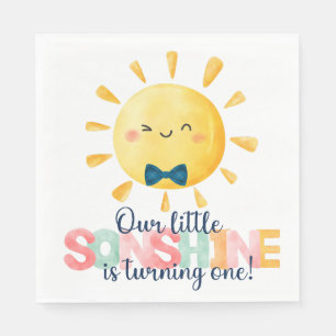 Our little sonshine first Birthday Invitation Napkin