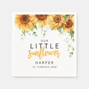 Our Little Sunflower Birthday Party Napkin