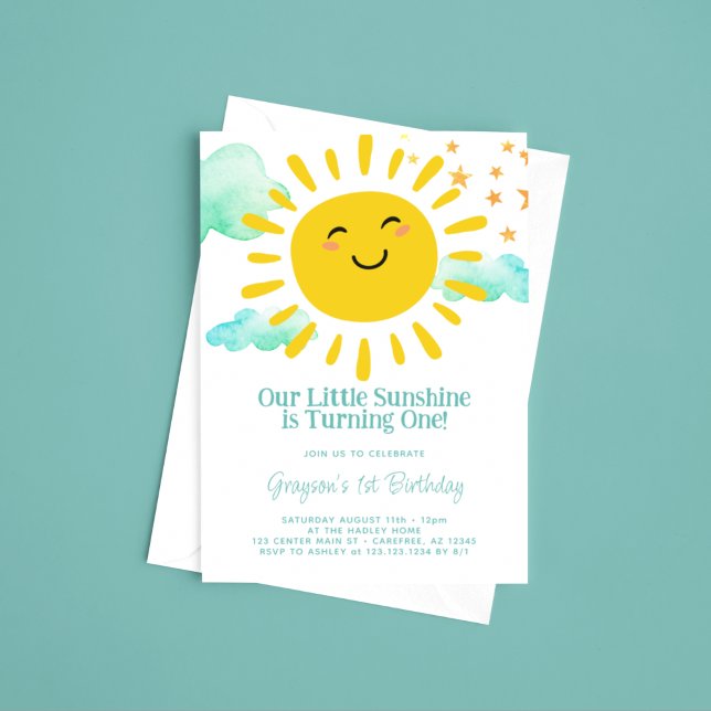 Our Little Sunshine 1st Birthday Invitation (Creator Uploaded)