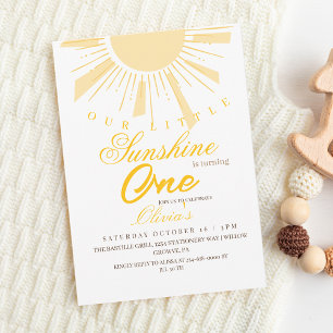 Our Little Sunshine 1st Birthday Invitation