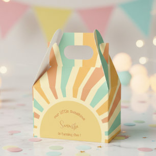 our little sunshine big sun with rays birthday favour box