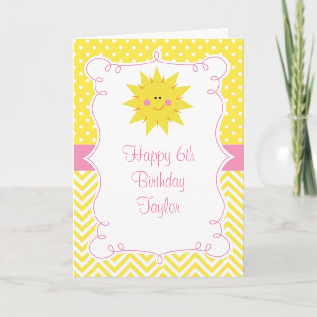 Our little Sunshine Birthday  Card (Front)