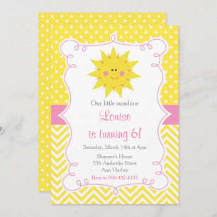 Our little Sunshine Birthday Invitation