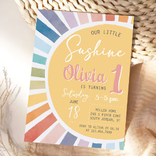 Our Little Sunshine Birthday Invitation