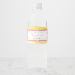 Our little Sunshine Birthday Water Bottle Label