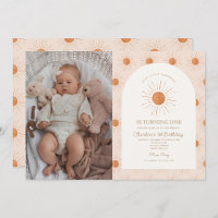 Our little Sunshine Sun Retro Minimal 1st Birthday