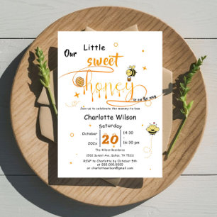 Our Little Sweet Honey Is On The Way Baby Shower Invitation