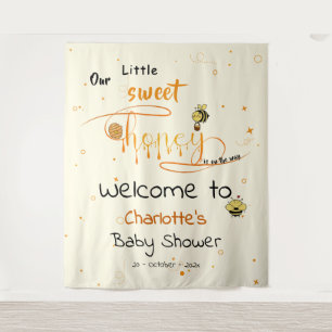 Our Little Sweet Honey Is On The Way Baby Shower Tapestry