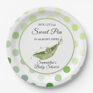 Our Little Sweet Pea Is Almost Here Shower Paper Plate