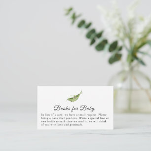 Our Little Sweet Pea On The Way Baby Shower Book Enclosure Card