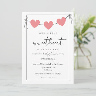 Our Little Sweetheart Baby Shower Invitation