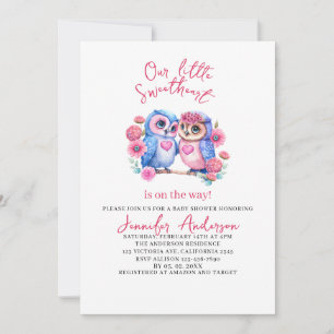 Our little sweetheart is on the way baby shower in invitation