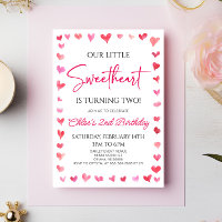 Our Little Sweetheart Pink Hearts Birthday Party