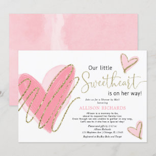 Our Little Sweetheart Shower by Mail baby shower Invitation