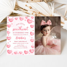 Our Little Sweetheart Valentine Birthday Photo    