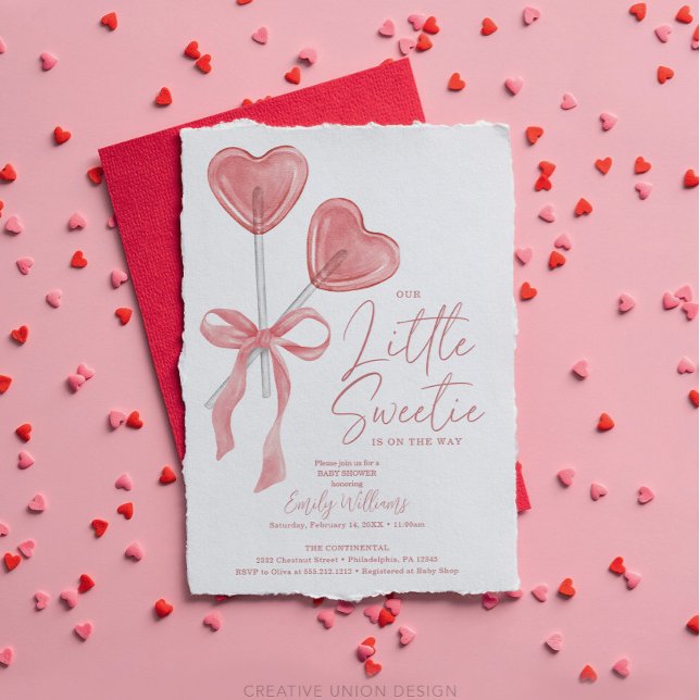 Our Little Sweetie Valentine Baby Shower Invite (Creator Uploaded)