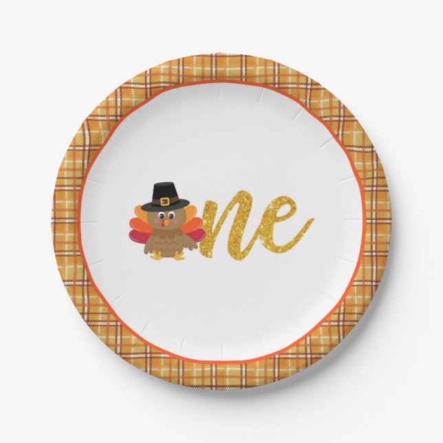 Our Little Turkey is Turning ONE Plate - WP (Front)