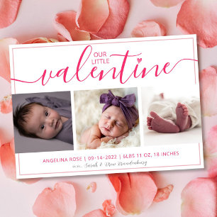 Our Little Valentine Birth Announcement 3 Photo