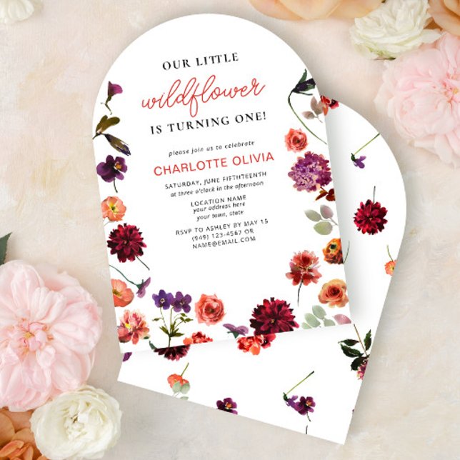 Our Little Wildflower 1st Birthday Floral Boho Invitation (Creator Uploaded)