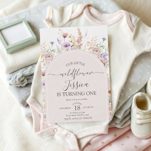Our Little Wildflower 1st Birthday Invite