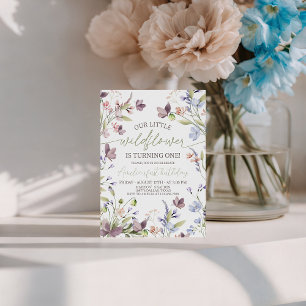 Our Little Wildflower 1st Birthday Invite