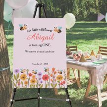 Our Little Wildflower Floral Bee 1st Birthday