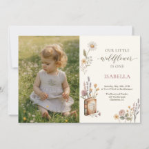 Our Little Wildflower Photo Girl First Birthhday