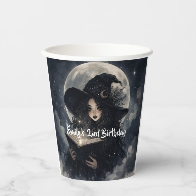 our little witch is turning 2 ||  paper cups (Front)