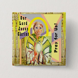 Our Lord Jesus Christ 15 Cm Square Badge