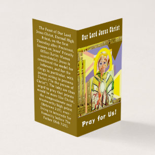 Our Lord Jesus Christ Priest Prayer Card 