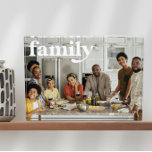 Our Love | Family Name Photo Block<br><div class="desc">Looking for the perfect custom family print? Our chic family name print is the perfect way to cherish those memories forever. Elegant "family" in modern typography, and your choice of personalisation. Create a sweet keepsake of your family vacation, holidays, or special moment with this modern freestanding acrylic photo block. Add...</div>