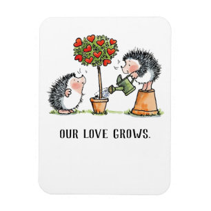 Our Love Grows Hedgehogs Magnet